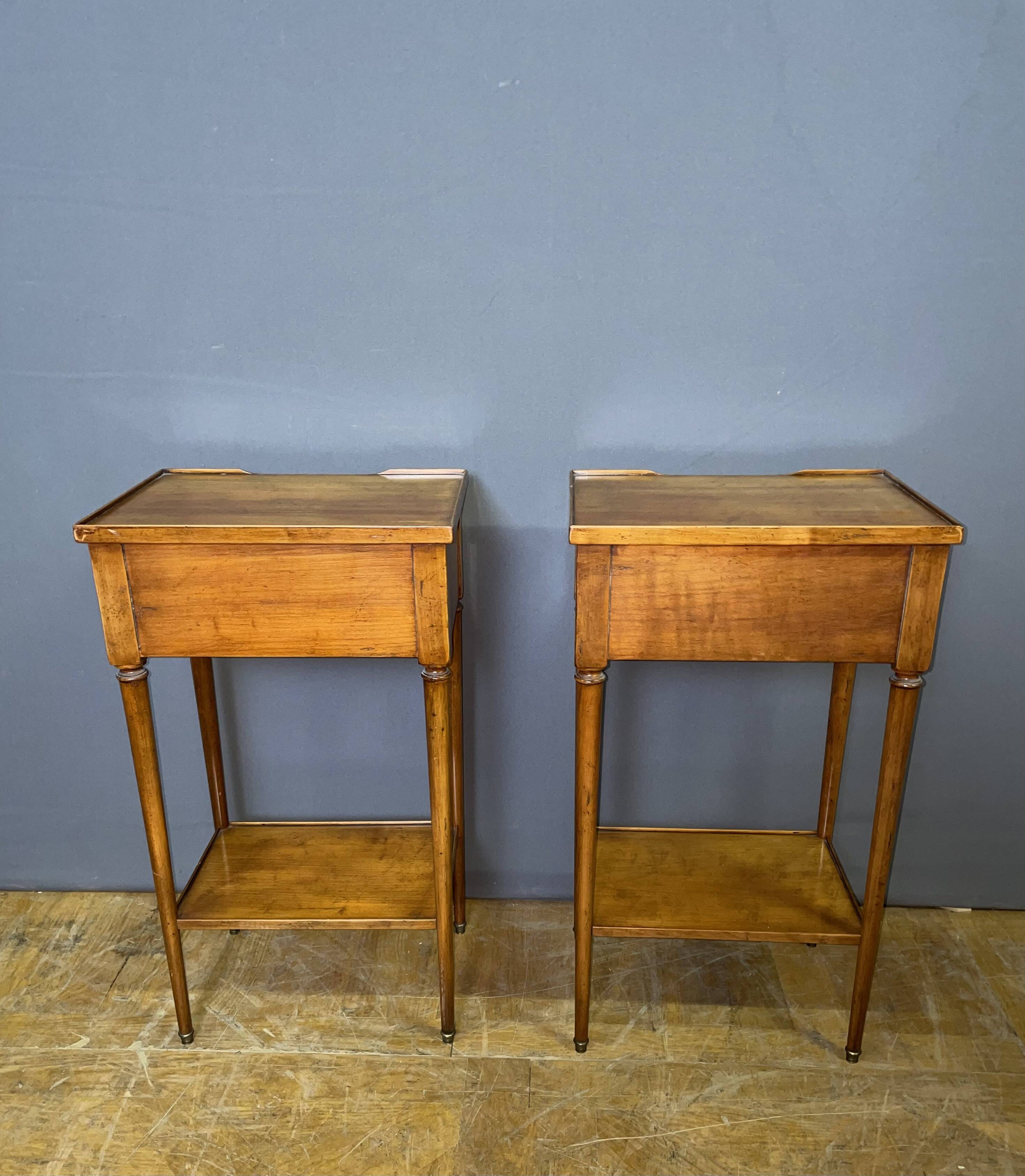 Directoire bedside table in cherry wood