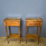 Directoire bedside table in cherry wood