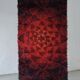 Mid-century abstract red wool rya rug | Sweden | 1960s