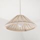 Vichy pendant light, conical shape "Malala Vichy sand and off-white"