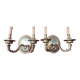 Pair of Louis XVI style solid gilded bronze wall sconces.