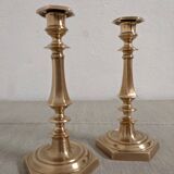 Pair of 19th century bronze candlesticks