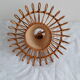 Suspension vintage rotin