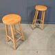 Alpine style chalet stools in wood, set of 11 - 1970s