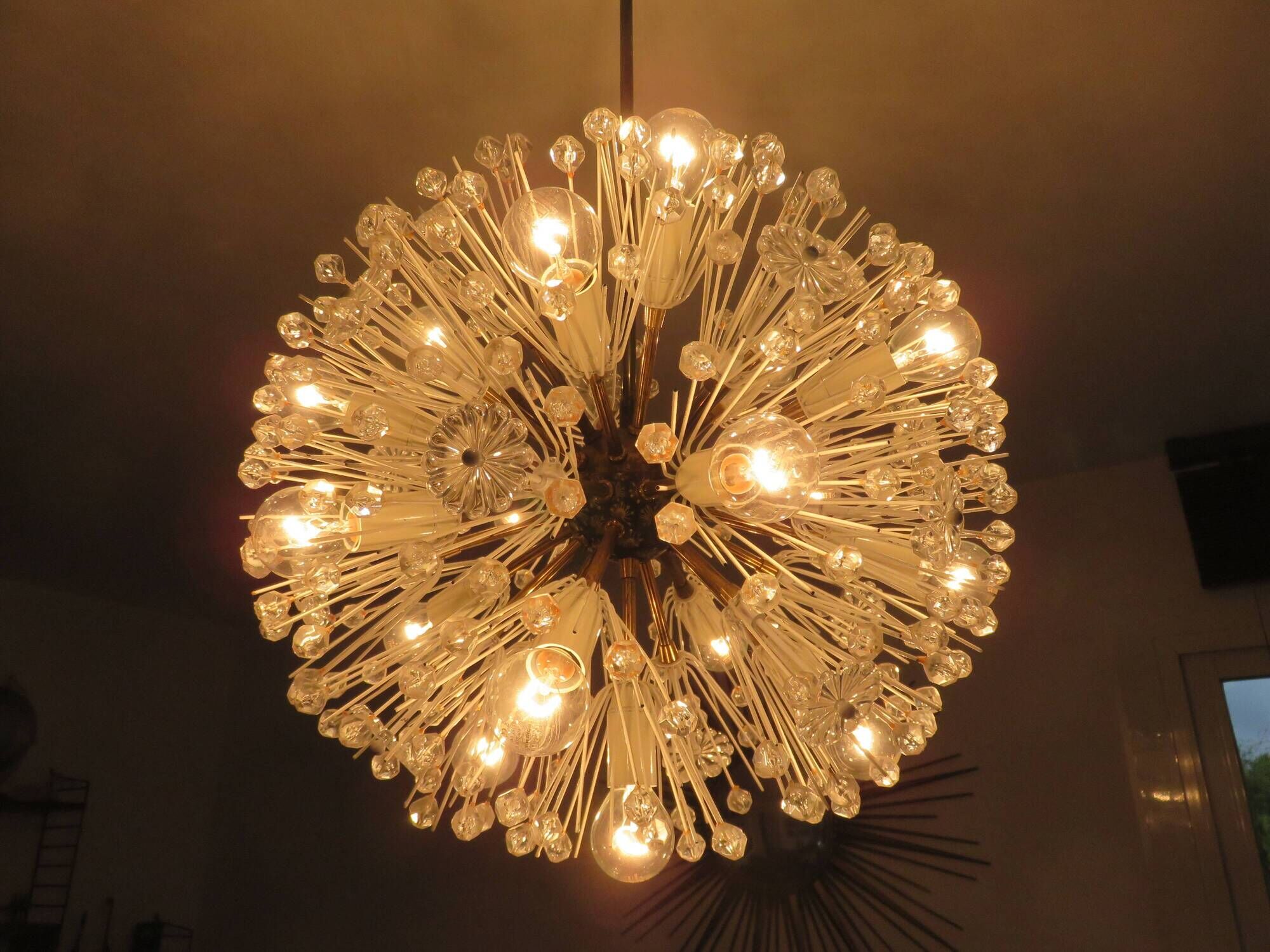 snowball, Dandelion, 17 lights, Emil Stejnar for Rupert Nikoll, Austria 50s