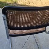 Chaise Marcel Breuer en bois et cannage, 1970