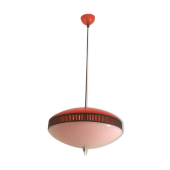 Red plexiglas hanging made in Italy,1950s.