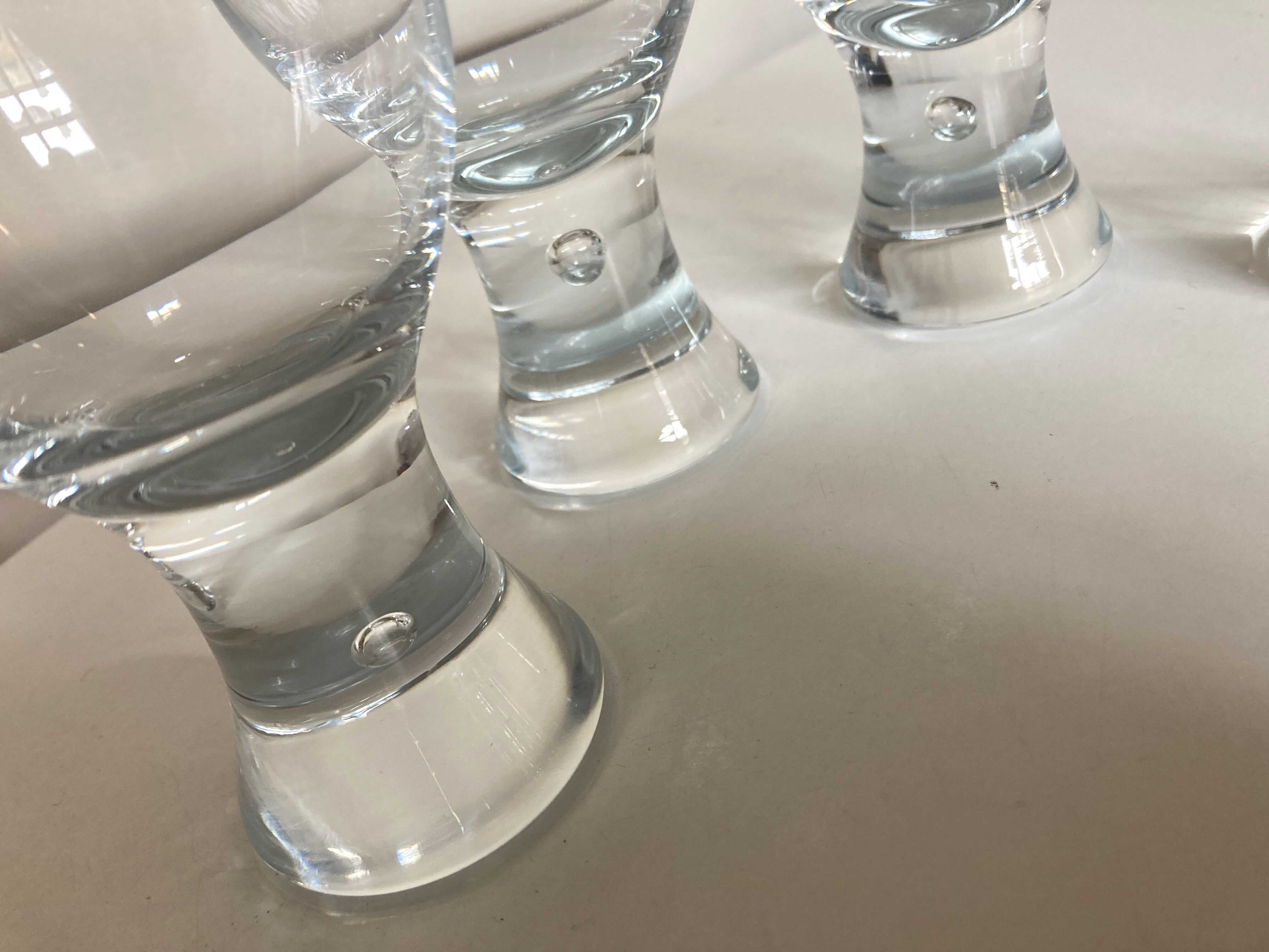 Set of 4 glasses Rondo by Kosta Boda Sweden 1970