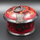 Wooden chapati box and fittings from India