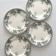 4 dessert plates ironstone "Liserons" Choisy le Roi