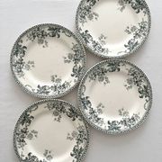 4 dessert plates ironstone "Liserons" Choisy le Roi
