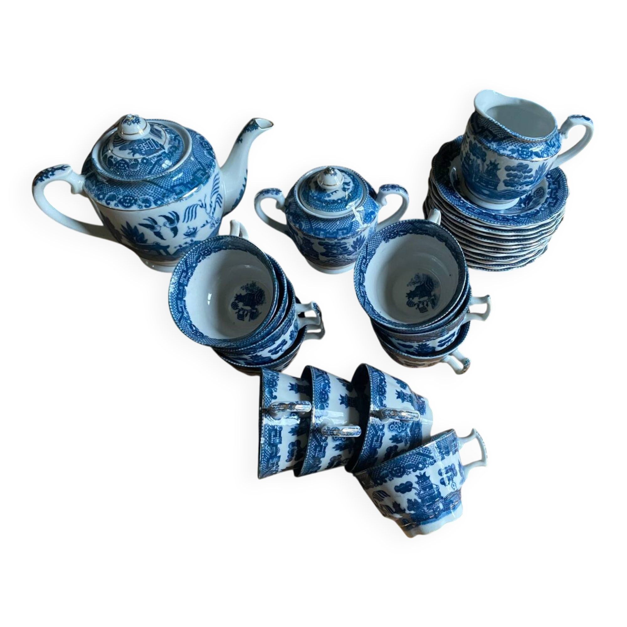 Blue Willow Tea Set