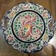 Plate / Ashtray in Massé Frères Earthenware - Relief Decoration of Dragon and F