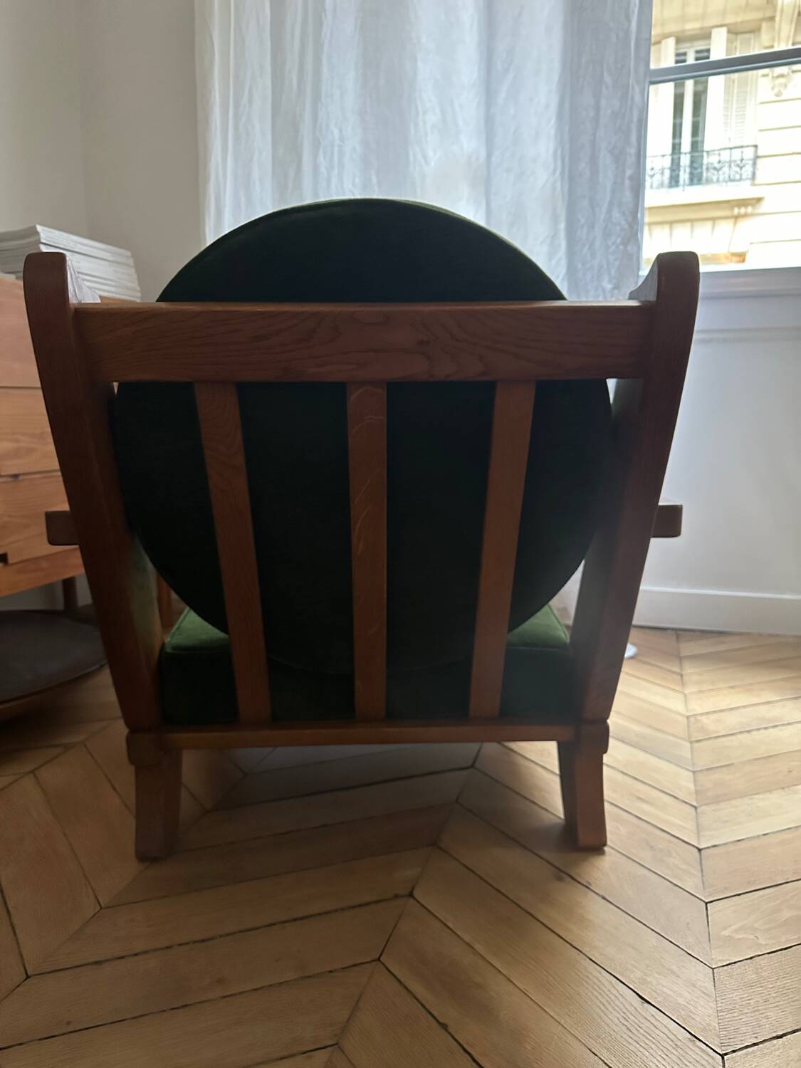 Fauteuils bois et velours