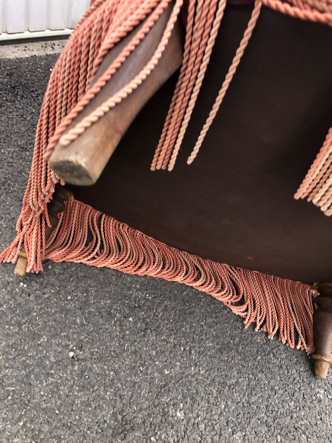 Paire de crapauds vintage en velours rose