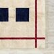 Traditional handmade wool rug in black and white with burgundy 250cmx150cm