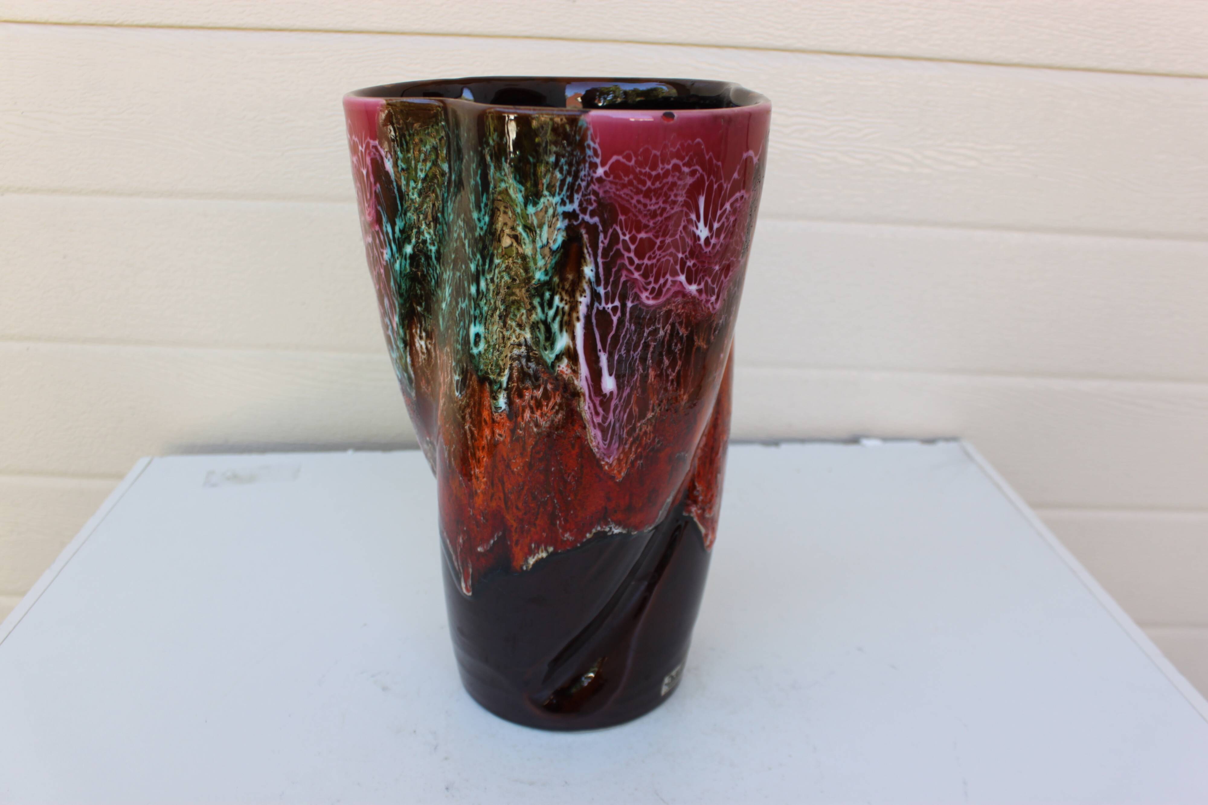 vase 1970 torsadé