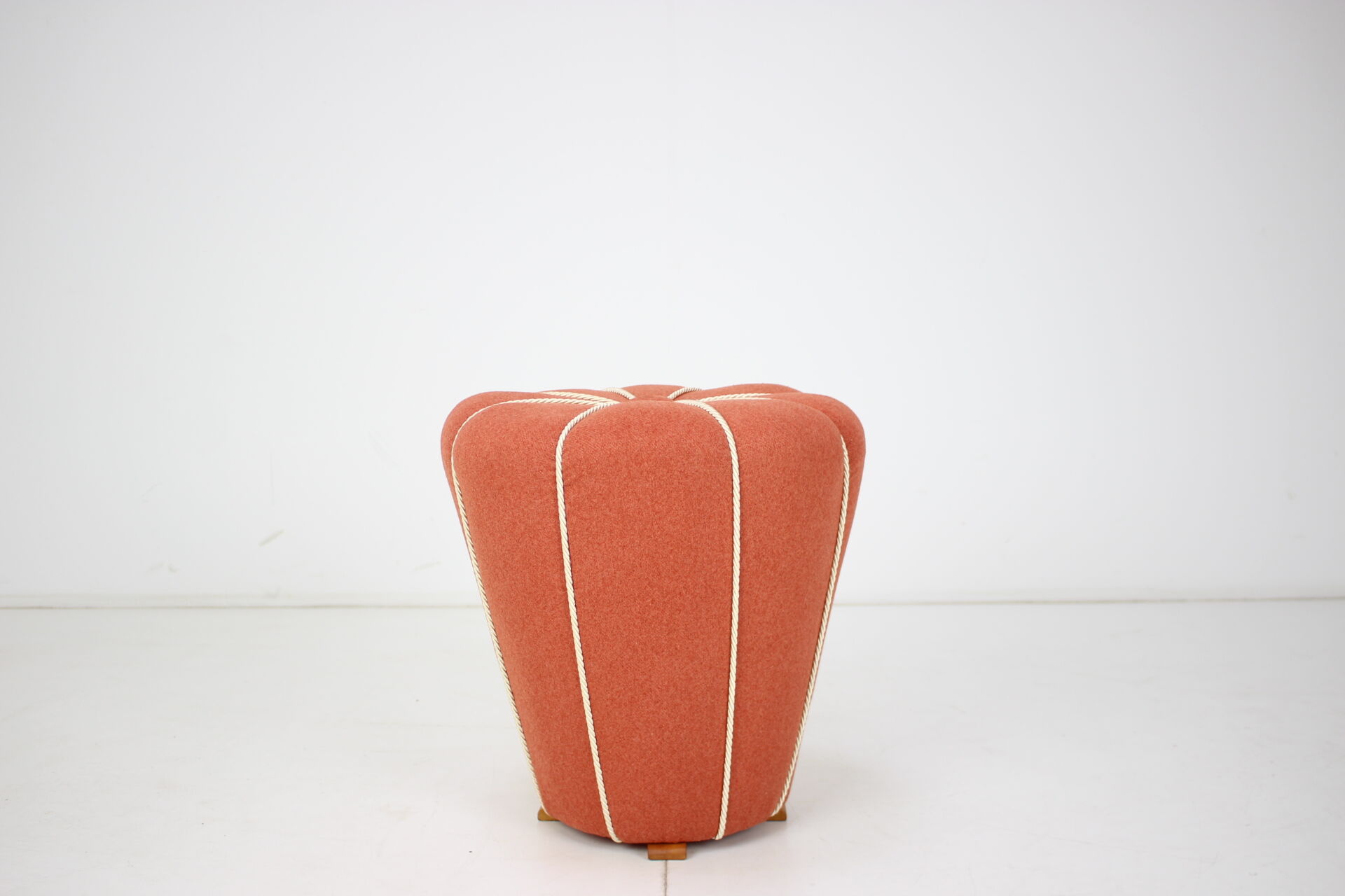Vintage tabouret designed by Jindřich Halabala, 1950's.