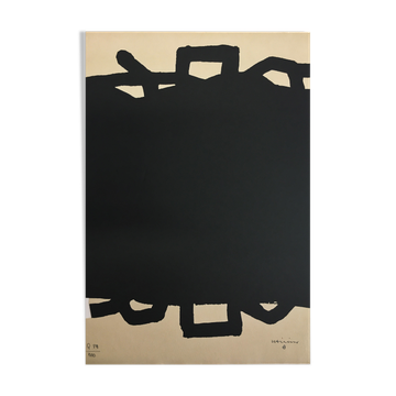 Lithographie originale sur papier cartonné, Eduardo Chilida, Sans titre, 1999