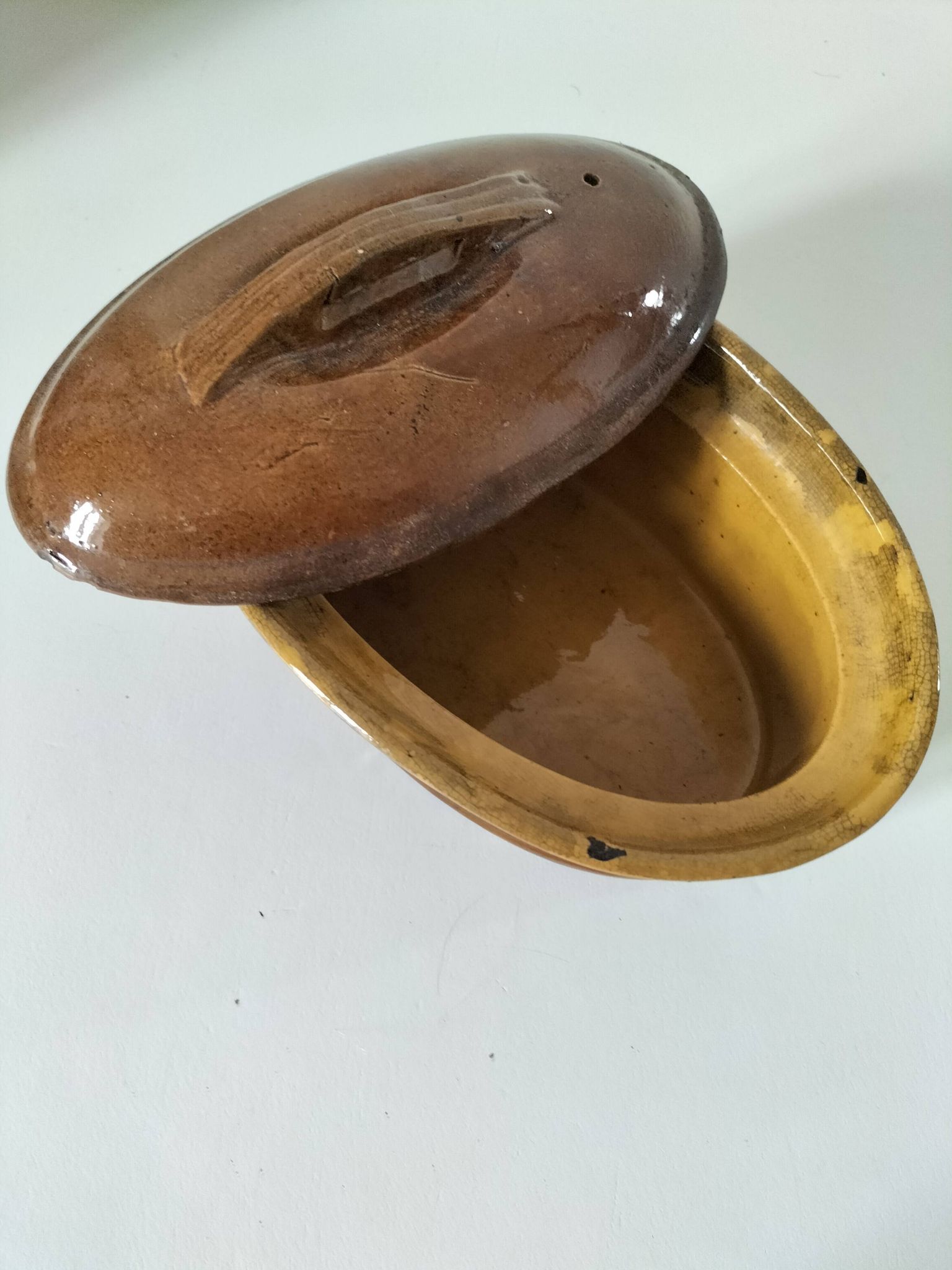Vintage terrine in glazed earthenware La Bourguignonne n°6