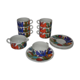 Service 7 cups and 4 cups milk/cream & Villeroy Boch Acapulco pot