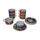 Service 7 cups and 4 cups milk/cream & Villeroy Boch Acapulco pot