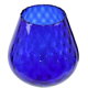 Vase snifter en verre bleu brandy cognac cobalt empoli italie 33cm