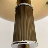 Pair of vintage chrome and brass wall lights, Italy 1980