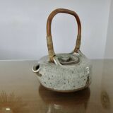 Stoneware teapot by René-Louis Dauchy, "Haute Ribes" pottery in Grasse, 1950.