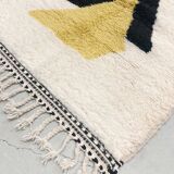 Authentic Moroccan Berber Beni Ouarain rug with colorful patterns 1.47x1.08m