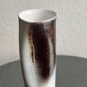 Vintage Mid-Century Modern Ceramic Vase, Hand-Painted,  Italian Pino Castagna