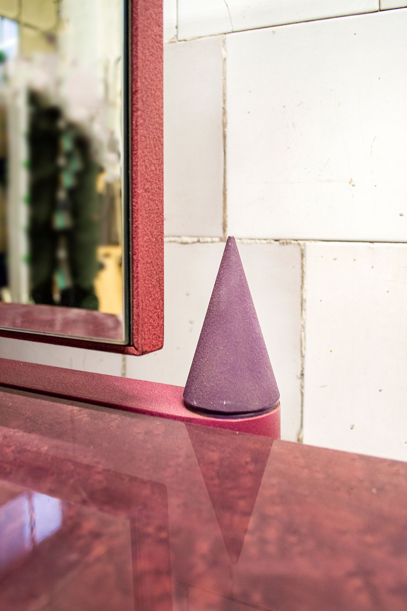 Console avec miroir postmoderne par Saporiti Italia, années 80