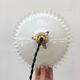 Pairs of vintage suspensions in white opaline with serrated edges