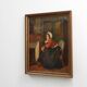 19th-Century French Baroque Interior Scene Painting