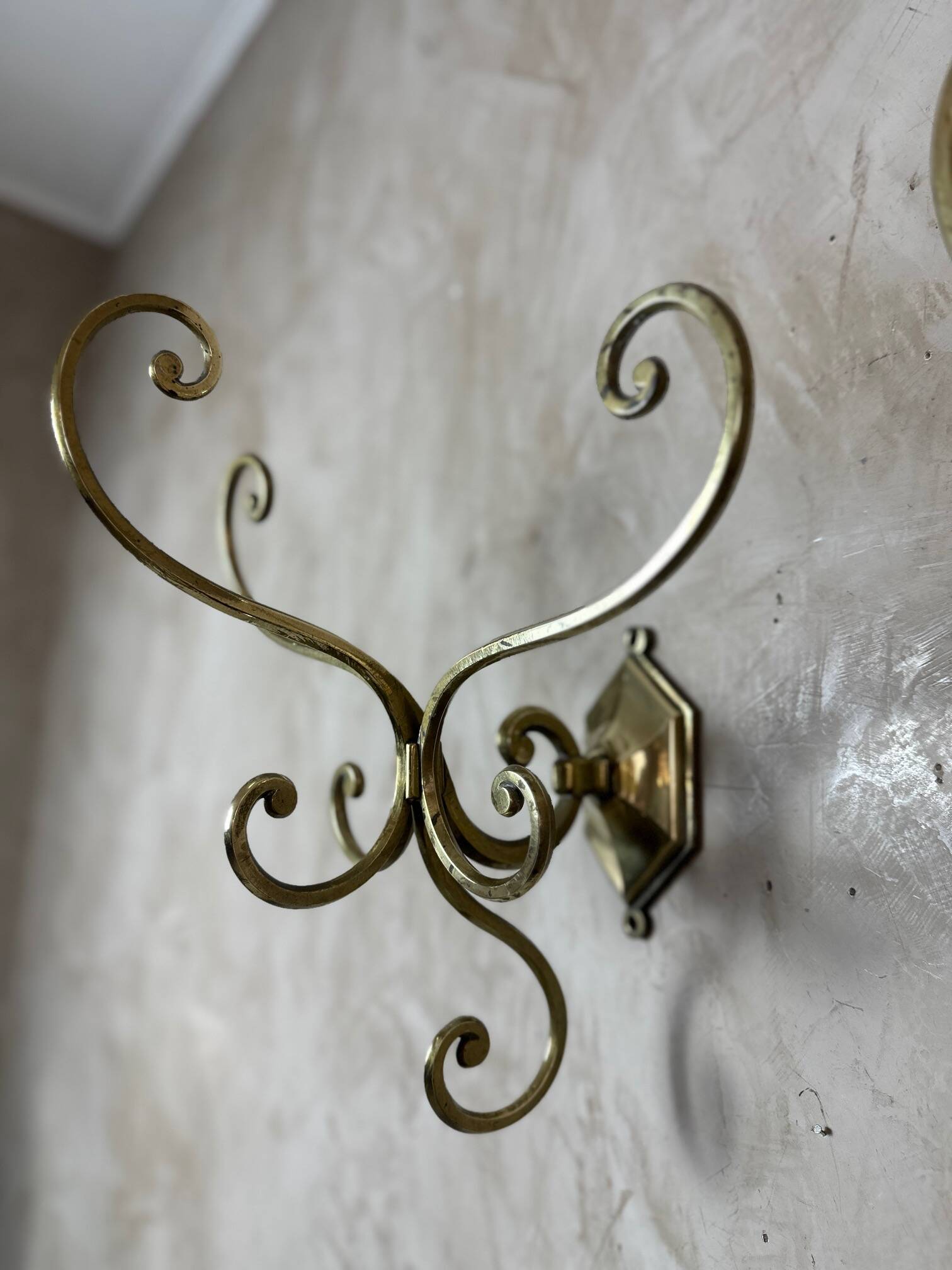 Pair of brass hooks