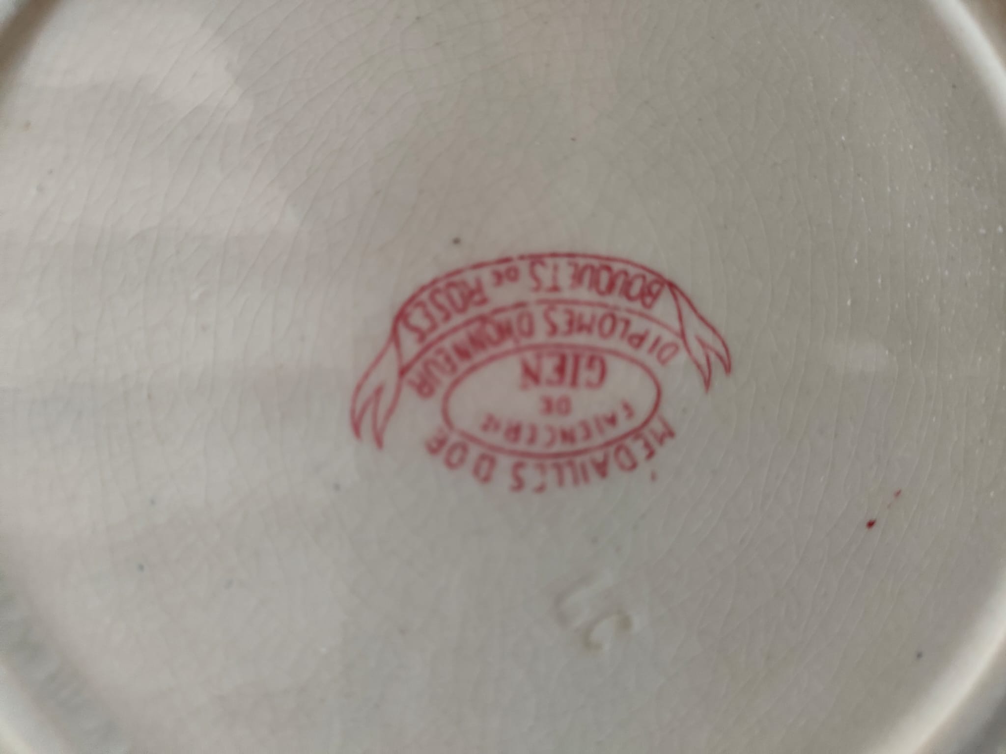 7 dessert plates from the gien earthenware factory