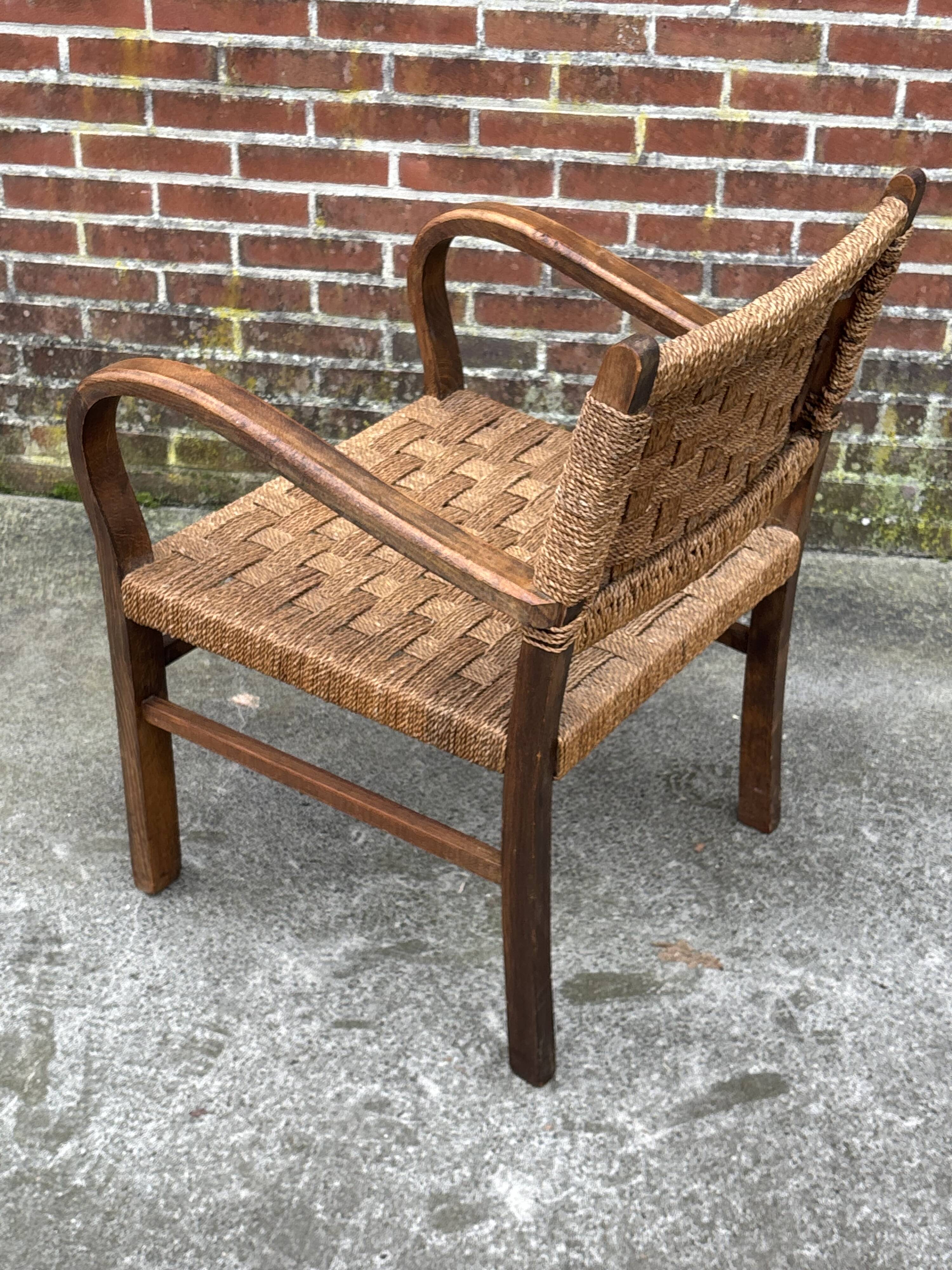 Bauhaus rope chair easy chair Erich Dieckmann style