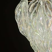 Superbe grand lustre en verre de Murano avec feuilles arc-en-ciel