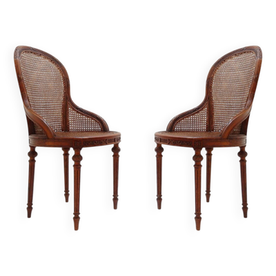 Paire de fauteuils en acajou, style Louis XVI – Début du XXe siècle