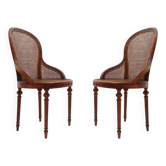 Paire de fauteuils en acajou, style Louis XVI – Début du XXe siècle