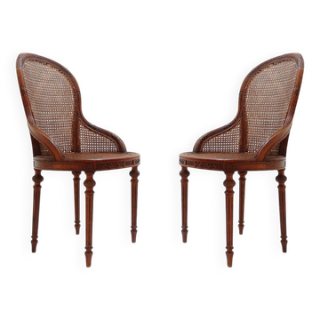 Paire de fauteuils en acajou, style Louis XVI – Début du XXe siècle