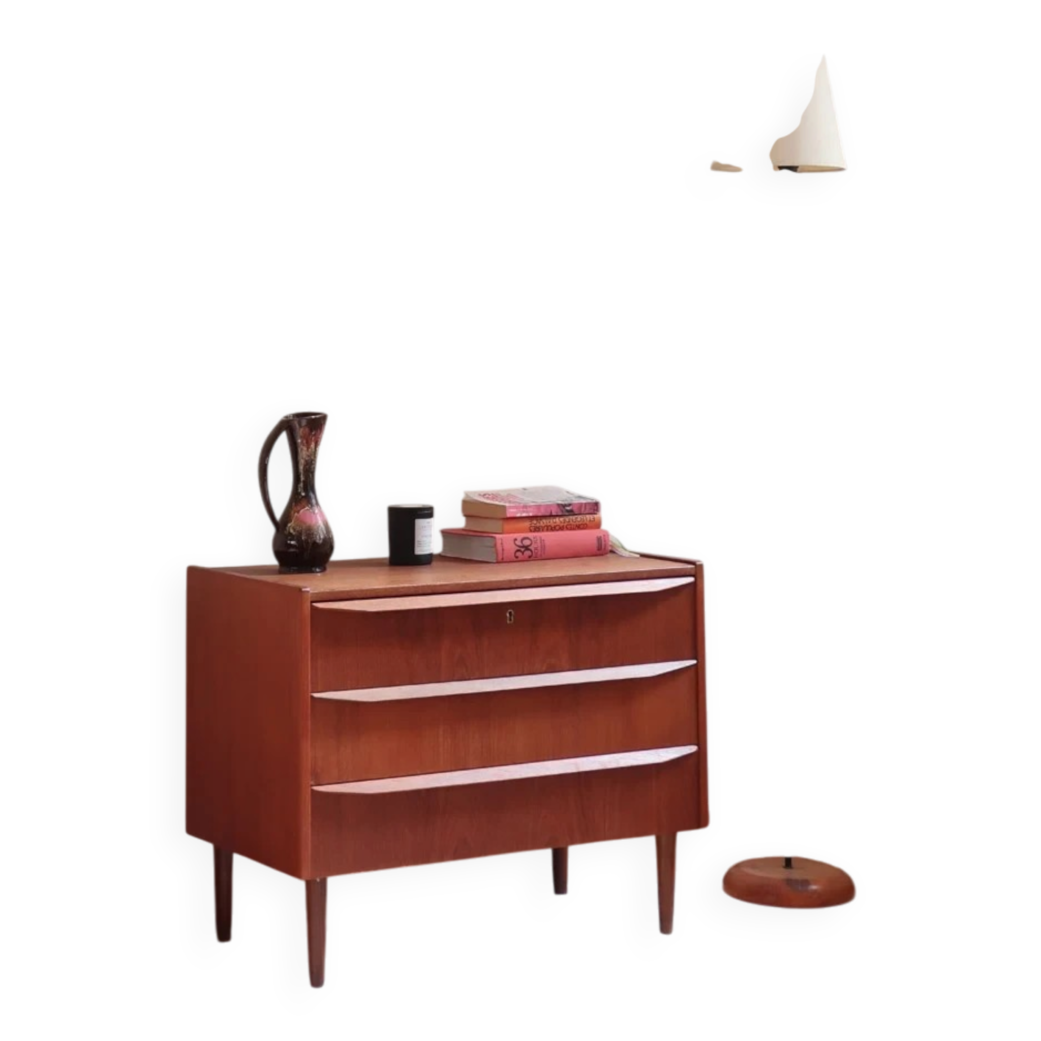 Commode teck scandinave années 60 3 tiroirs