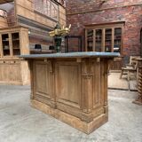 Solid oak bar counter