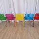 Lot de 5 chaises vintage Pop Art pour enfants : SLOG Croatie, années 1980