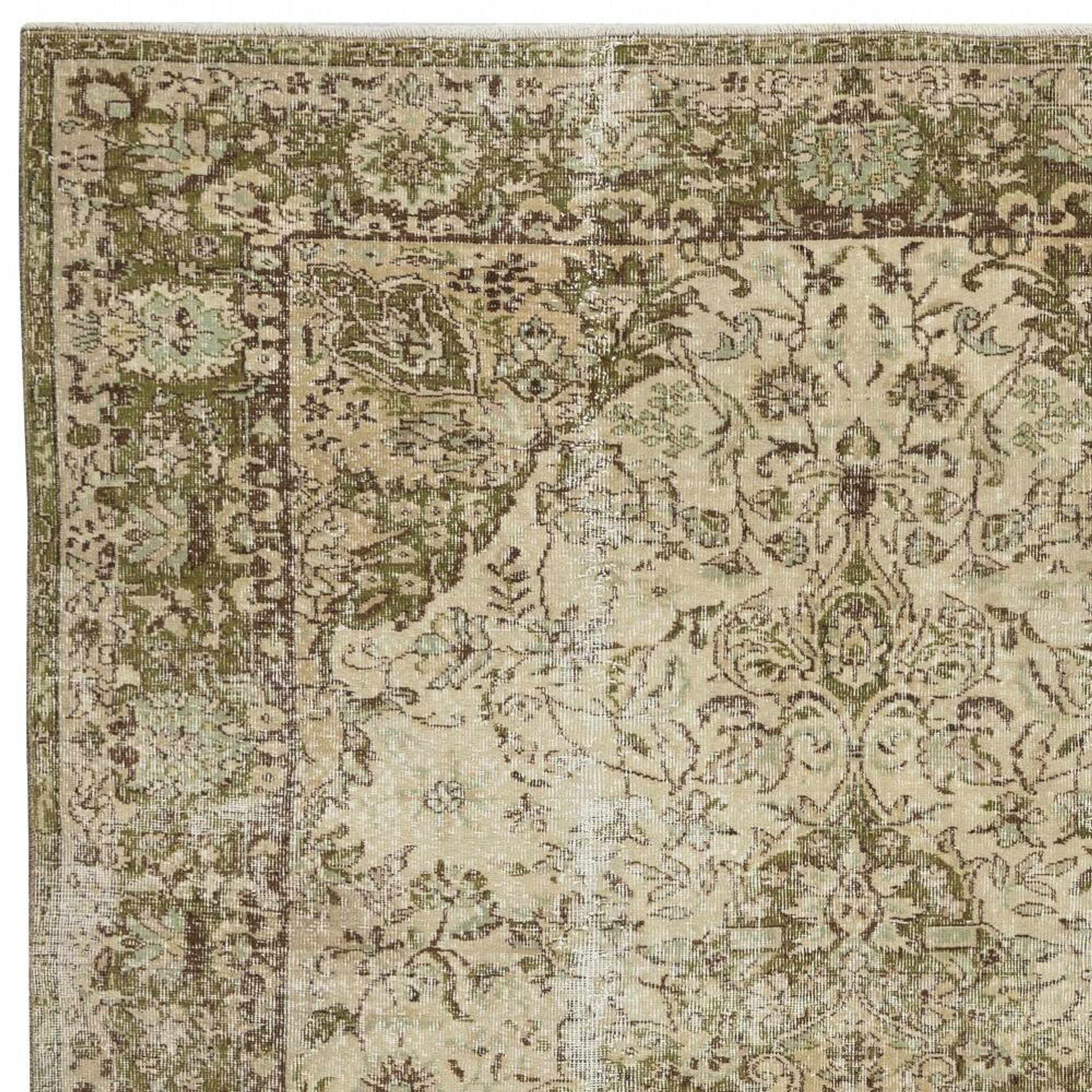 Vintage Turkish Handknotted Wool Rug. Rustic Area Carpet for Cozy Farmhouse Interiors