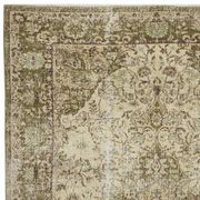 Vintage Turkish Handknotted Wool Rug. Rustic Area Carpet for Cozy Farmhouse Interiors