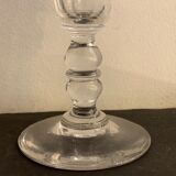 6 antique champagne flutes with cut sides