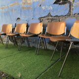 Set of 6 chairs by Giancarlo Piretti