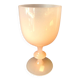 Verre a pied verre calice en opaline rose pâle