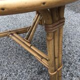 Round rattan coffee table Audoux-Minnet